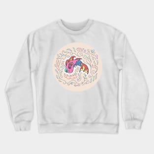 hat happy fish Crewneck Sweatshirt